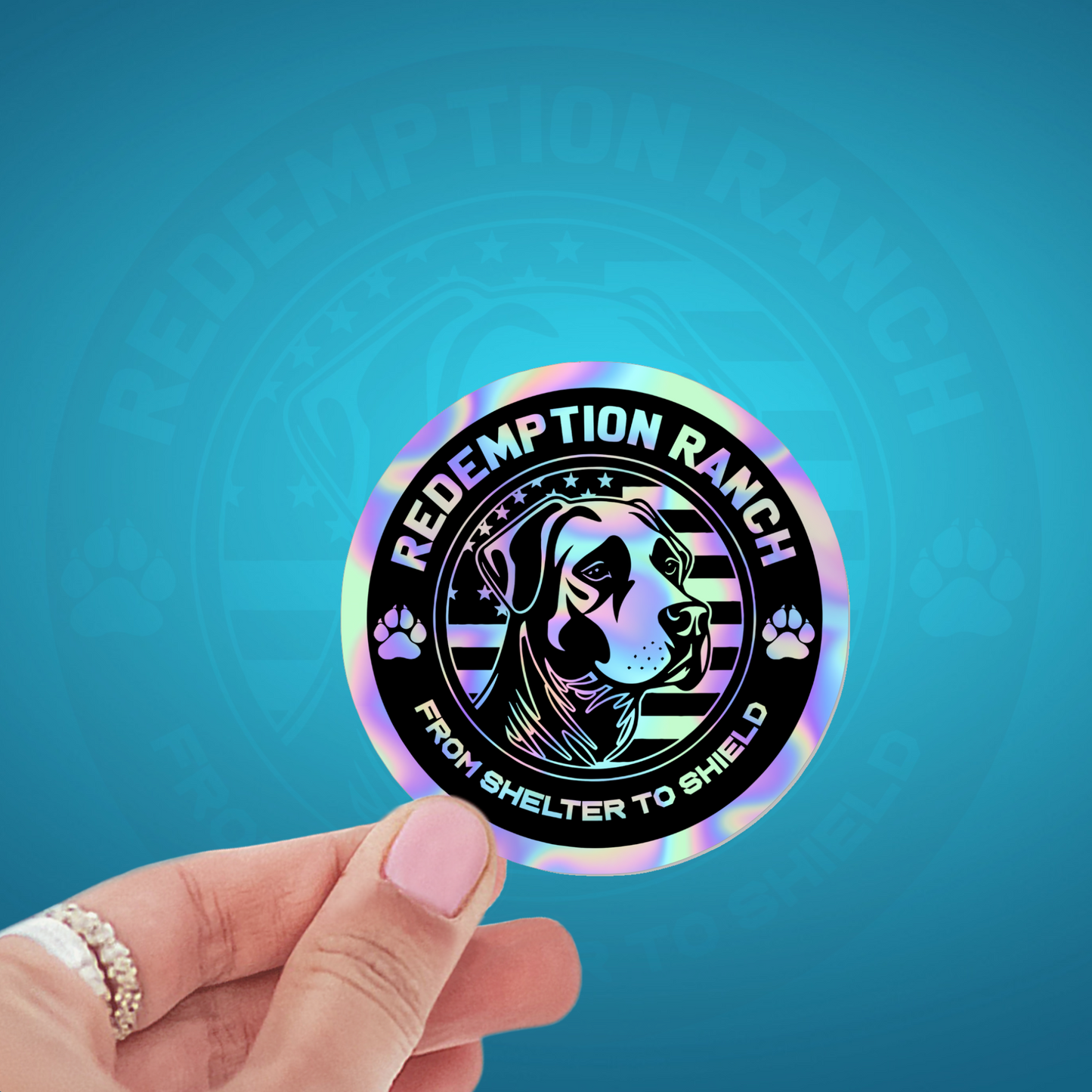 Redemption Ranch Holographic Sticker